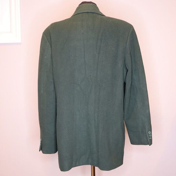 Giorgio Armani Green Wool Cocoon Coat Sz M - Picture 2 of 6